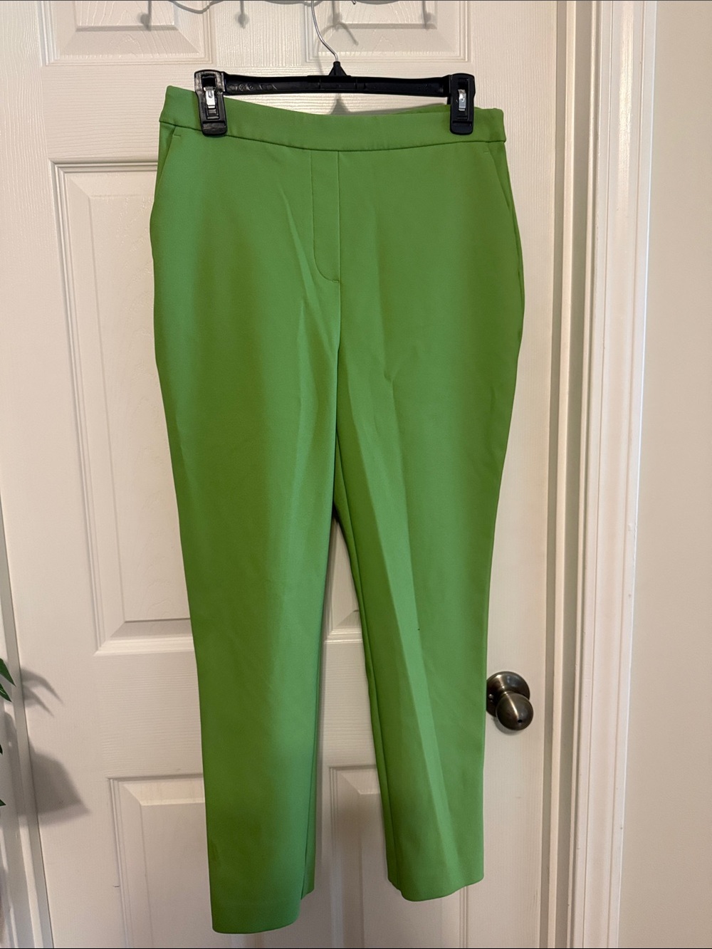 Rachel Zoe Lime Green Cropped Straight-Leg Pants